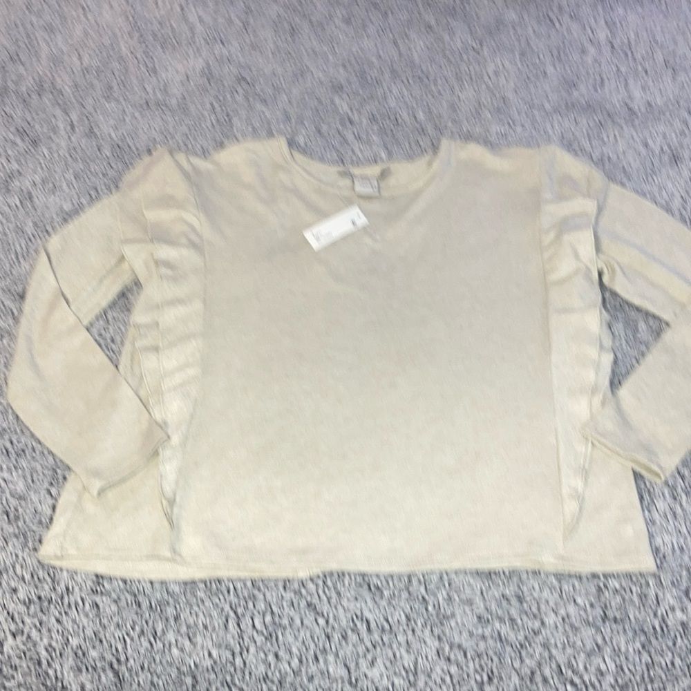 NWT AMERICAN RAG M Rayon Blend Oversized Slouchy Ruffled Sweater
